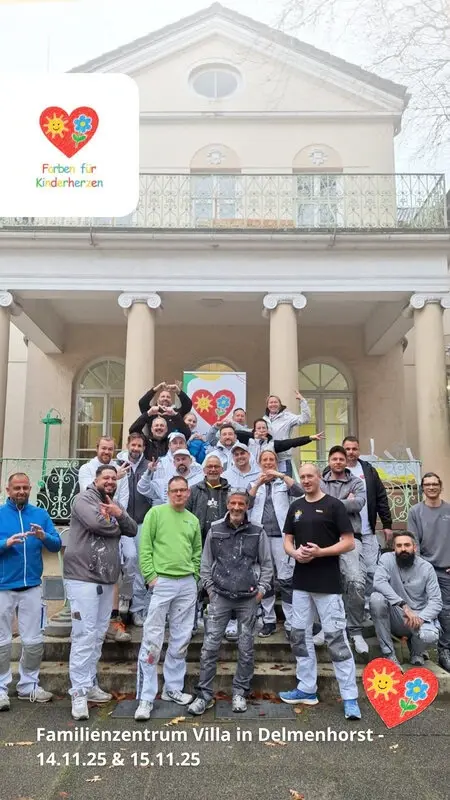 Malerinfluencer aus ganz Deutschland beim Startprojekt "Familenzentrum Villa" 2025 in Delmenhorst